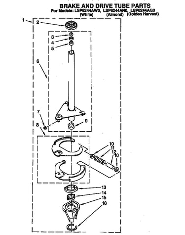 Brake and drive tube