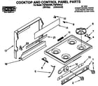 Roper FGP325AL0 cooktop and control panel diagram