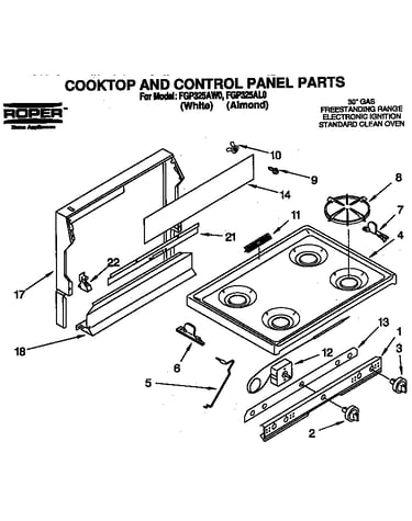Cooktop and control panel