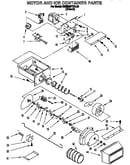 Motor and ice container