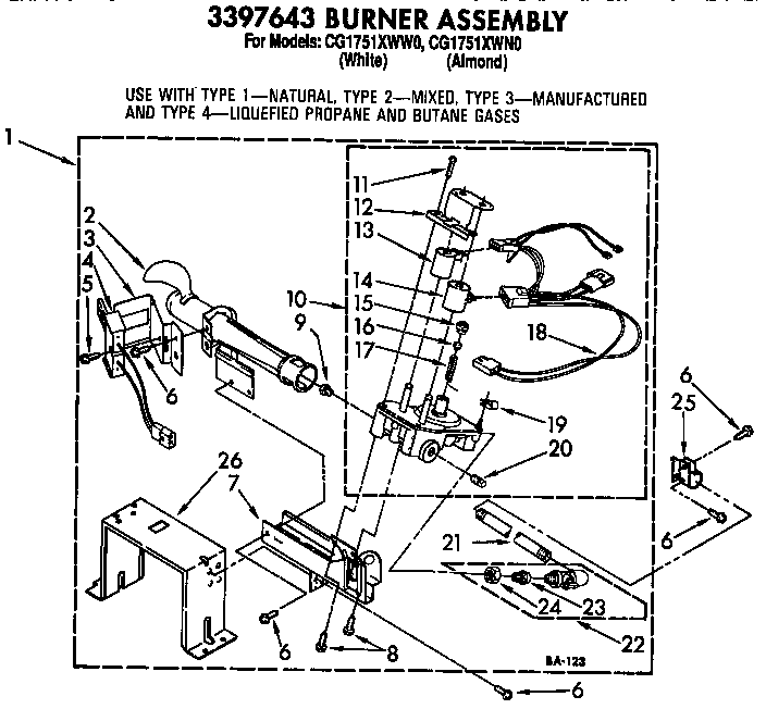 3397643 burner assembly