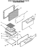 Oven door and broiler
