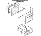 Roper FGS387YL3 oven door and drawer diagram
