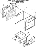 Oven door and drawer