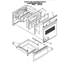 Whirlpool RF375PCYW3 door and drawer diagram