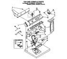 Whirlpool LEC6848AQ1 top and console diagram