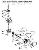 Brake, clutch, gearcase, motor and pump