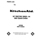 KitchenAid KEDT105SBL1 front cover diagram