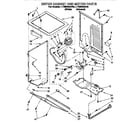 Whirlpool LTG6234AW0 dryer cabinet and motor diagram