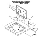 Whirlpool LTG6234AW0 washer top and lid diagram