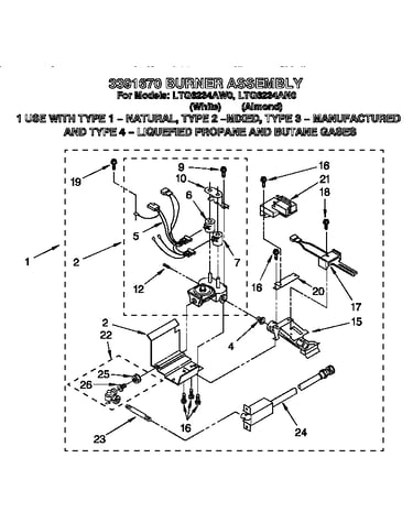 3391670 burner assembly