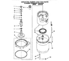 Whirlpool LTE7245AN0 agitator, basket and tub diagram