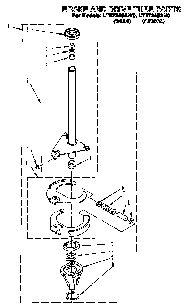 Brake and drive tube