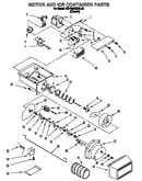 Motor and ice container