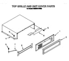 KitchenAid KSSS42DBW00 top grille and unit cover diagram