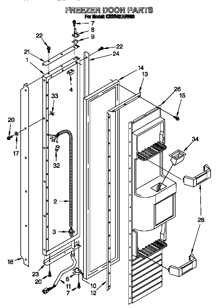 Freezer door