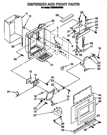 Dispenser and front