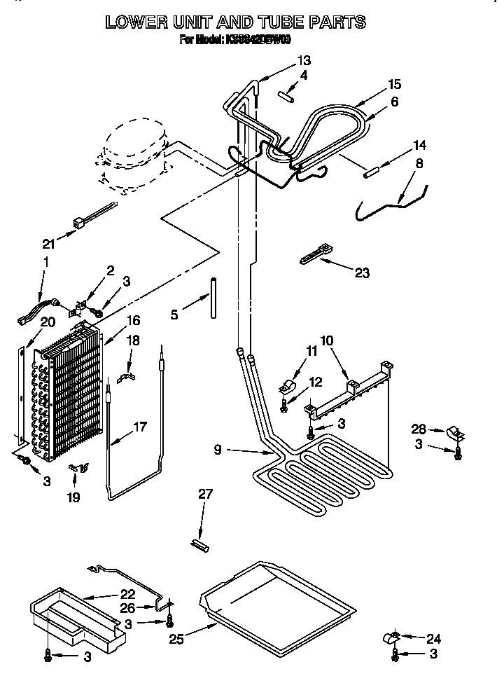 Lower unit and tube
