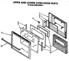 KitchenAid KEBS246WBL3 upper and lower oven door diagram