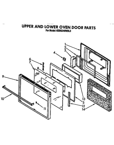 Upper and lower oven door