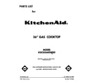 KitchenAid KGCG260SWH0 front cover diagram