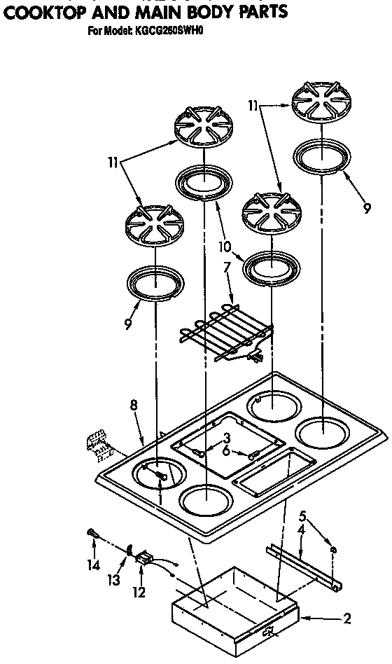 Cooktop and main body