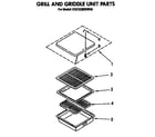 KitchenAid KGCG260SWH0 grill and griddle unit diagram