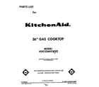 KitchenAid KGCG260SBC2 front cover diagram