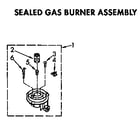 KitchenAid KGCG305XAL1 sealed gas burner diagram
