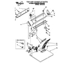 Whirlpool LER5624BN0 top and console parts diagram