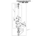 KitchenAid KAWE670BWH0 brake and drive tube diagram