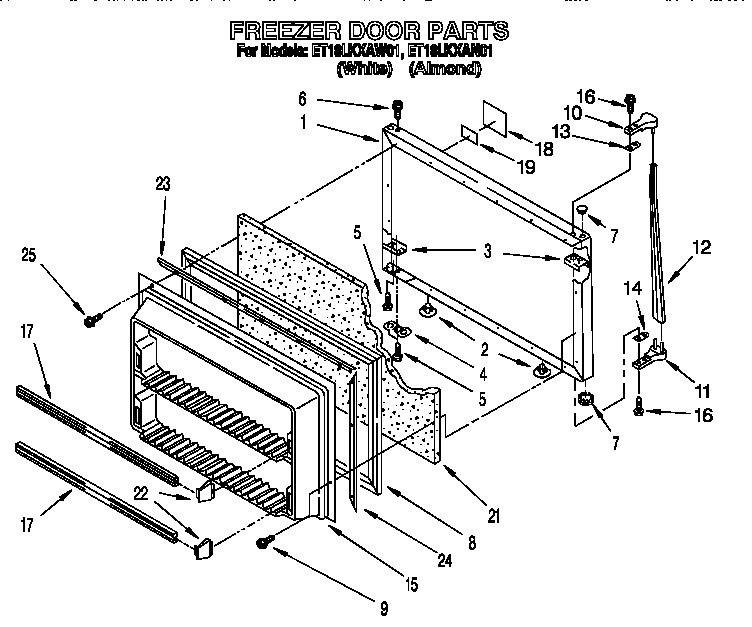 Freezer door