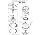 KitchenAid KAWE470BWH0 agitator, basket and tub diagram