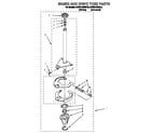 KitchenAid KAWE470BWH0 brake and drive tube diagram
