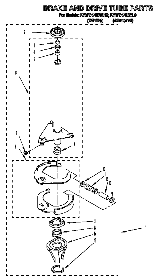 Brake and drive tube