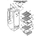 Roper RS20DKXBW00 refrigerator liner diagram