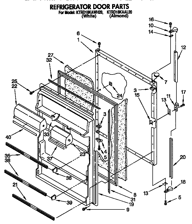 Refrigerator door