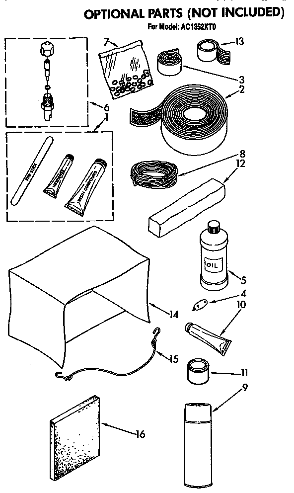 Optional parts (not included)