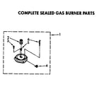 KitchenAid KGCT305XBL0 complete sealed gas burner diagram