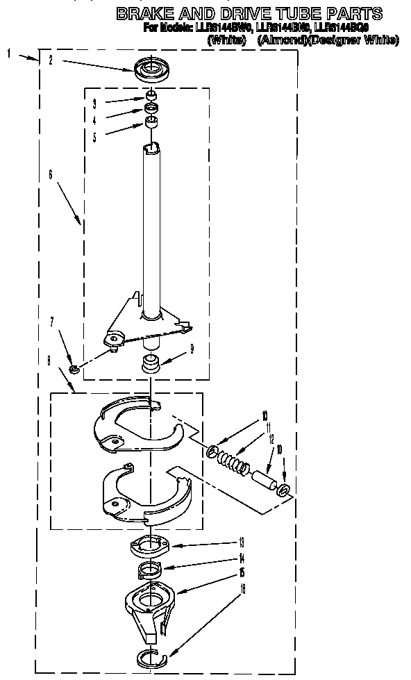 Brake and drive tube