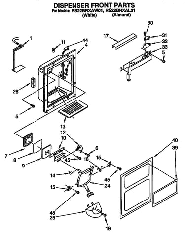 Dispenser front