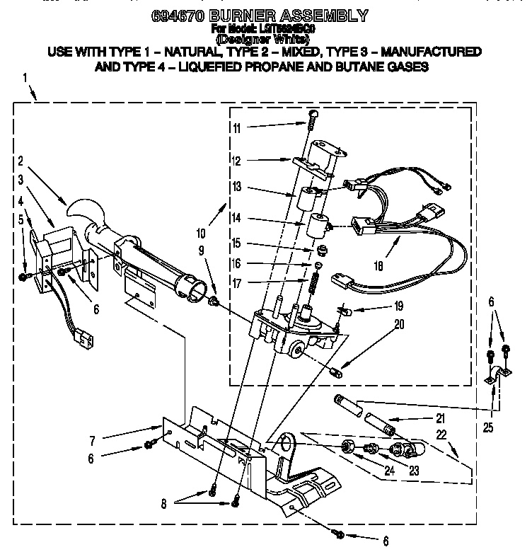 694670 burner assembly