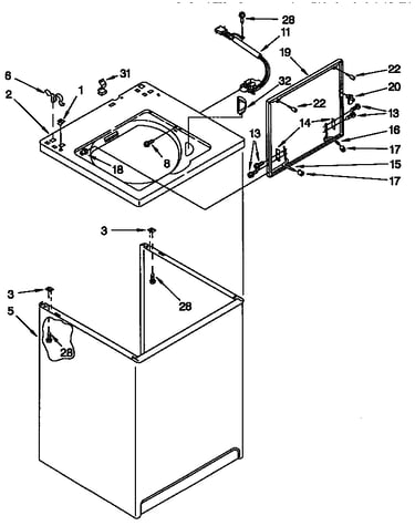 Top and cabinet