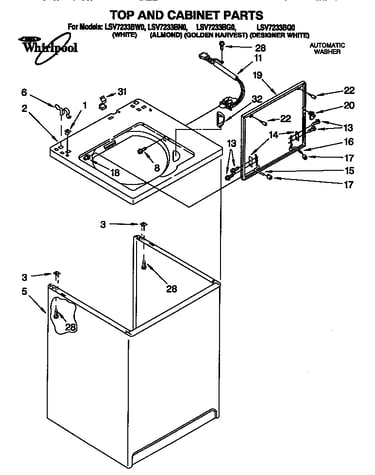 Top and cabinet