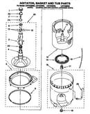 Agitator, basket and tub