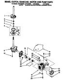 Brake, clutch, gearcase, motor and pump