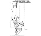 Whirlpool LSV7233BQ0 brake and drive tube diagram
