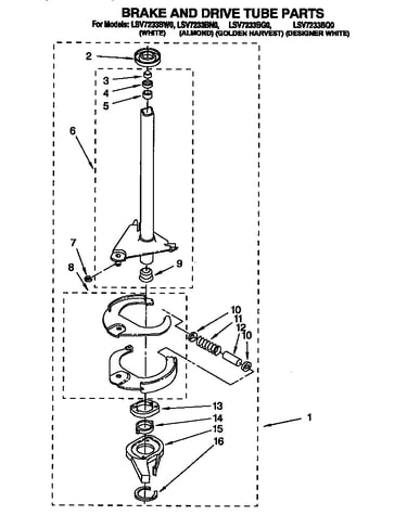 Brake and drive tube