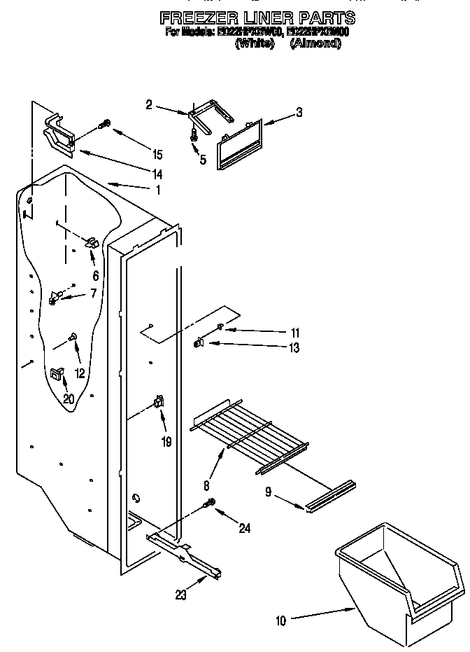 Freezer liner