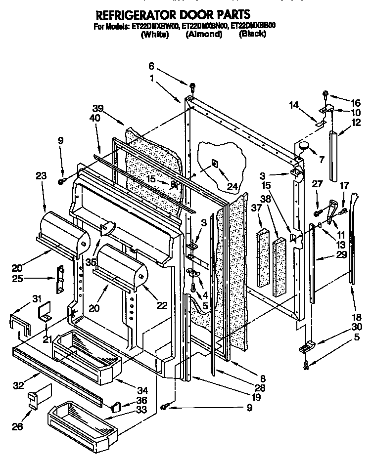 Refrigerator door